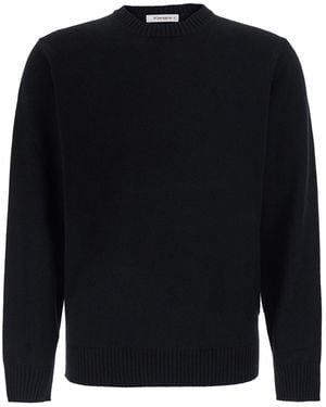 Kangra Crew Neck Sweater Wool-Cashmere Tops - Black