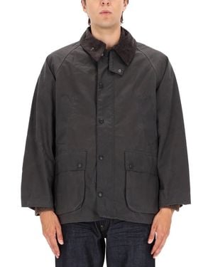 Barbour Os Bedale Waxed Jacket - Gray