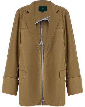 Jejia Birkin Blazer Cotton Blazer, Suits - Green
