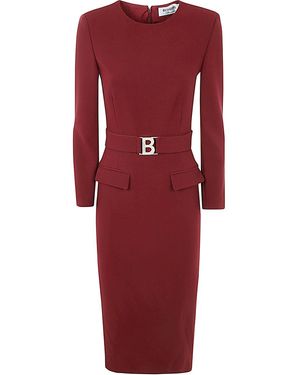 Blugirl Blumarine Cady Stretch Wool Dress - Red