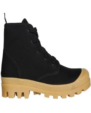 Gia Borghini Hiking Boot Canvas - Black