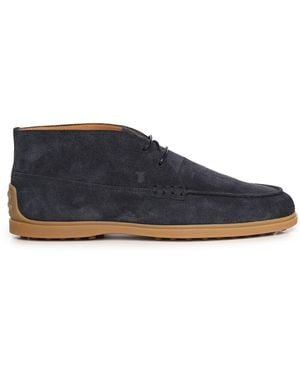 Tod's Suede Ankle Boot - Blue