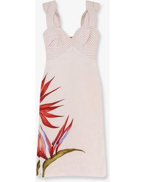 FARM Rio Linen Dress Strelizia - White