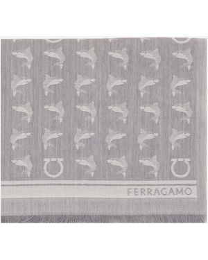 Ferragamo Scarf Wool - Gray
