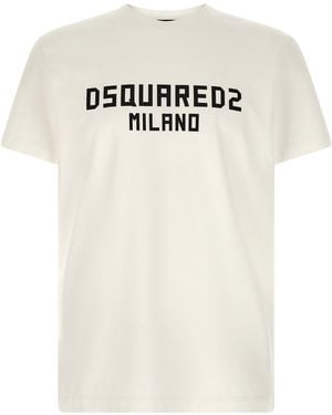 DSquared² Logo Print T-Shirt - White
