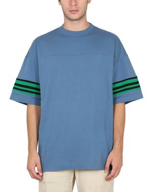 Ambush Loose-Fitting T-Shirt With Logo Patch - Blue