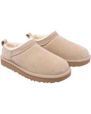 UGG Sandals Suede Leather/Rubber Sole - Natural
