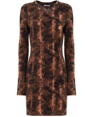 Roberto Cavalli Just Cavalli Pencil Dress With Long Sleeves - Brown