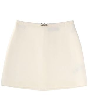 Versace Virgin Wool Miniskirt - Natural