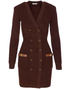 Elisabetta Franchi Robe Manteaux - Brown