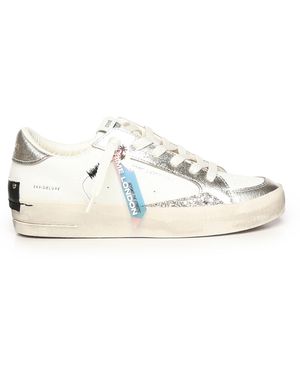 Crime London Trainers Leather Fabric - White