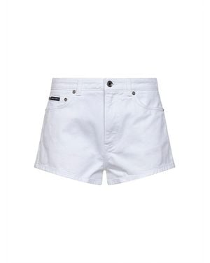 Dolce & Gabbana Cotton Denim Shorts - Blue