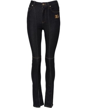 Dolce & Gabbana Cotton High Waist Skinny Denim Jeans Clothing - Black