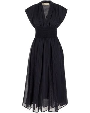 Tory Burch Embroidered Cotton Midi Dress - Black