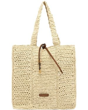 Gianni Chiarini Shopper Nefeli Corda Paper Straw Shoulder Bags - Natural