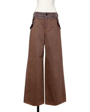 Sacai Denim Trousers Trousers - Red