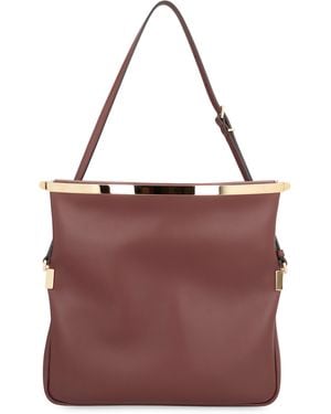 Tod's Calf Leather Shoulder Bag - Purple