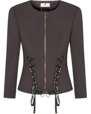 Elisabetta Franchi Crêpe De Chine Jacket - Black