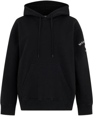 MM6 by Maison Margiela Hooded Sweatshirt Cotton Hoodies - Black