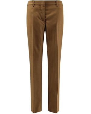 Burberry Shelley Wool And Mohair Trousers - Natural