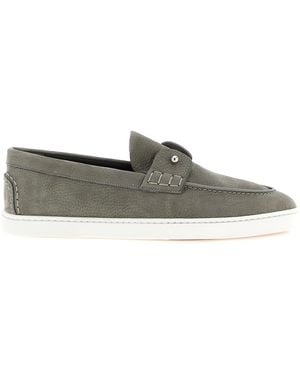 Christian Louboutin Calfskin Slip-On Loafers - Green