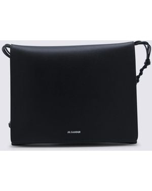 Jil Sander Tangle Flat Md Shoulder Bag - Black