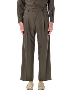 AURALEE Super Fine Tropical Wool Slacks - Gray