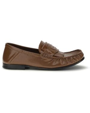 Marni Lamb Ovis Aries Slip-On Loafers - Brown
