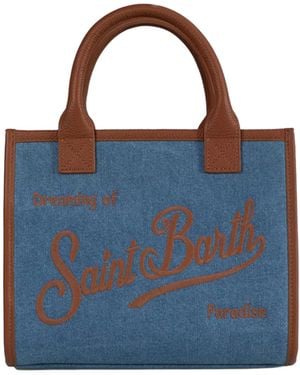 MC2 Saint Barth Shoulder Bag Vanity Midi Leather Cow - Blue