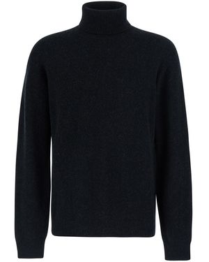 Roberto Collina Turtleneck Jumper Wool Virgin Tops - Blue