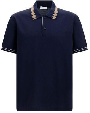 Ferragamo Ferragamo Cotton Piqué Polo Shirt - Blue