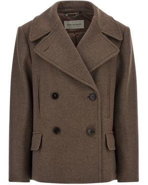 Dries Van Noten Vafel' Coat - Brown