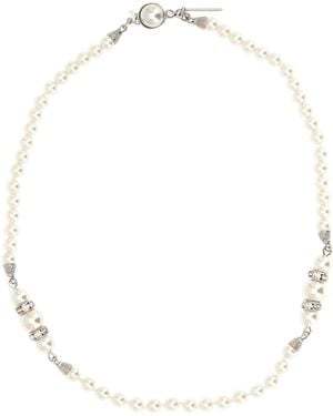 Alessandra Rich Pearl Necklace Jewellery - White