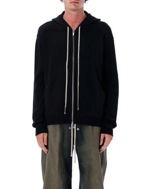 Rick Owens Cashmere Zipped Hoodie - Blue