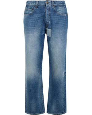 Maison Margiela Denim Trousers Light Cotton Regular & Straight-Leg Jeans - Blue