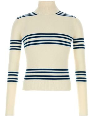 Prada Embroidered Wool Jumper - White