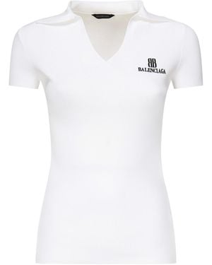 Balenciaga Polo With Logo - White
