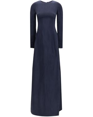 Maison Margiela Long Dress Cupro - Blue