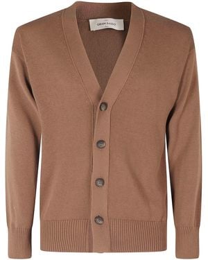 Gran Sasso Cardigan Bottoni Cotone Maglia - Brown
