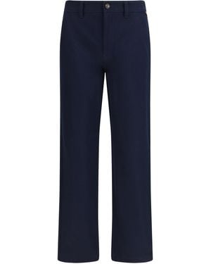 Burberry Cotton Twill Chino Pants - Blue