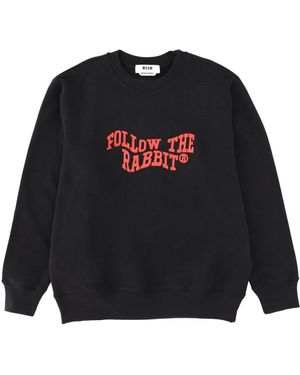 MSGM Follow The Rabbit Sweatshirt - Black