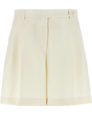 Brioni Gaia Shorts Silk Bermuda - White