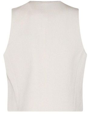 Brunello Cucinelli Off Cotton Linen Vest - White