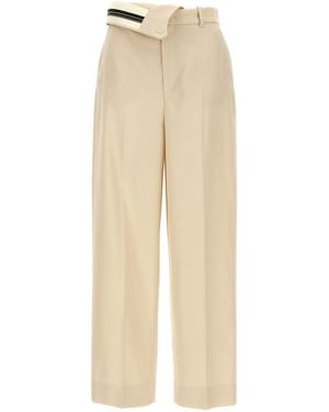 Fendi Roma' Gabardine Trousers - Natural