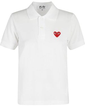COMME DES GARÇONS PLAY Polo Shirt Cotton - White