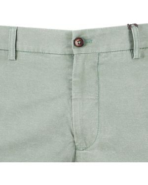 Berwich Ber_Muda Elax-Gd Trousers Cotton Linen Elastane Bermuda Short - Green