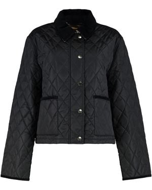 Burberry Cropped Nylon Quilted Jacket Polyamide Trench & Raincoats - Black