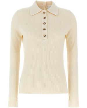Courreges Cotton Cardigan - Natural