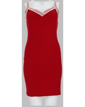 Versace Dress With Jacquard Motif Outer Fabric: Elastane - Red