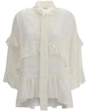 P.A.R.O.S.H. Ruffle Blouse - White
